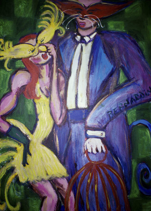 成年人,两个人,站,坐,竖图,插画,民族服装,晚礼服,绘画,数码,科技,猫,阴影,套装,服装,艺术,网络,鸟笼,高光,几何,计算机图形,古典,浪漫,合成,图画,拿着,文化,传统,画,衣服,动物,工艺品,品味,两只,服饰,古装,美术,电脑合成图,数码合成图,高雅,合成图,反差,漫画,金丝雀,写实,具体,具象,美学,韵味,美术工艺,丙稀画,男人,女人,彩图,传统服装,民俗服