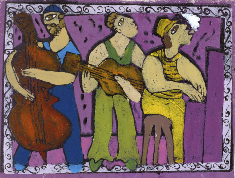 成年人,三个人,人群,站,坐,吸烟,横图,插画,室内,数码,科技,表演,阴影,艺术,网络,钢琴,吉他,乐器,弦乐器,高光,几何,计算机图形,音乐,合成,图画,拿着,休闲装,画,放松,颜色,吧椅,电脑合成图,数码合成图,爵士乐,创造力,合成图,吉他手,音乐人,漫画,写实,具体,具象,美术工艺,彩图