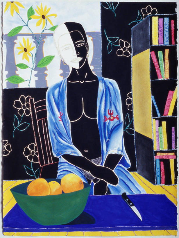 成年人,乳房,一个人,坐,握手,竖图,插画,室内,绘画,寂寞,数码,科技,书架,桌子,水果,仅一个女性,阴影,花纹,朦胧,模糊,艺术,网络,高光,几何,计算机图形,古典,合成,图画,文化,画,花,工艺品,碗,刀,品味,橙色,美术,电脑合成图,数码合成图,高雅,合成图,分割,漫画,写实,具体,具象,美学,书,搀手,拉手,手拉手,手握手,彩图,两面派