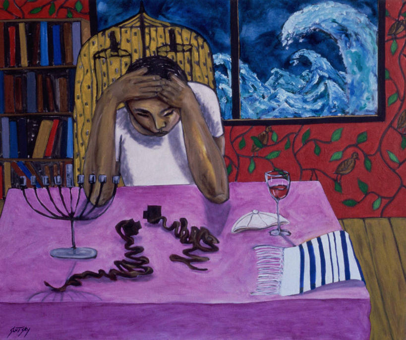 成年人,脸,头,脸颊,一个人,横图,插画,室内,正面,绘画,数码,科技,海洋,水,壁纸,书架,桌子,蜡烛,叶子,椅子,仅一个男性,阴影,庆祝,艺术,网络,烛台,高光,几何,计算机图形,古典,合成,图画,挥手,托腮,文化,饮食,肩膀,画,桌布,工艺品,波浪,靠,靠着,品味,思考,红葡萄酒,宗教,美术,电脑合成图,数码合成图,高雅,合成图,葡萄酒杯,问题,漫画,犹太教,光明节,写实,具体,具象,美学,悲哀,式样,犹太教灯台,犹太教九灯烛台,再献圣殿节灯台,担心,头部,脸部,脸蛋,面部,书,彩图