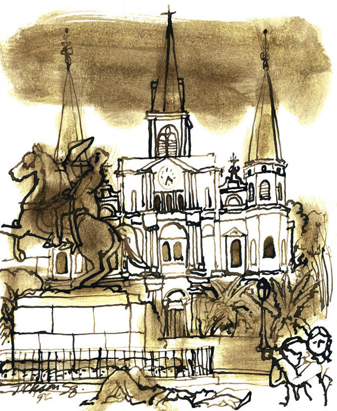 三个人,教堂,竖图,插画,室外,绘画,数码,科技,城市,建筑,马,雕塑,美国,阴影,艺术,网络,雕像,十字架,塔,尖顶,高光,几何,计算机图形,古典,合成,图画,文化,画,工艺品,品味,宗教,美术,电脑合成图,数码合成图,高雅,基督教,合成图,宗教建筑,手艺,底座,漫画,路易斯安那州,杰克森广场,写实,具体,具象,美学,灵性,美术工艺,彩图,马术运动