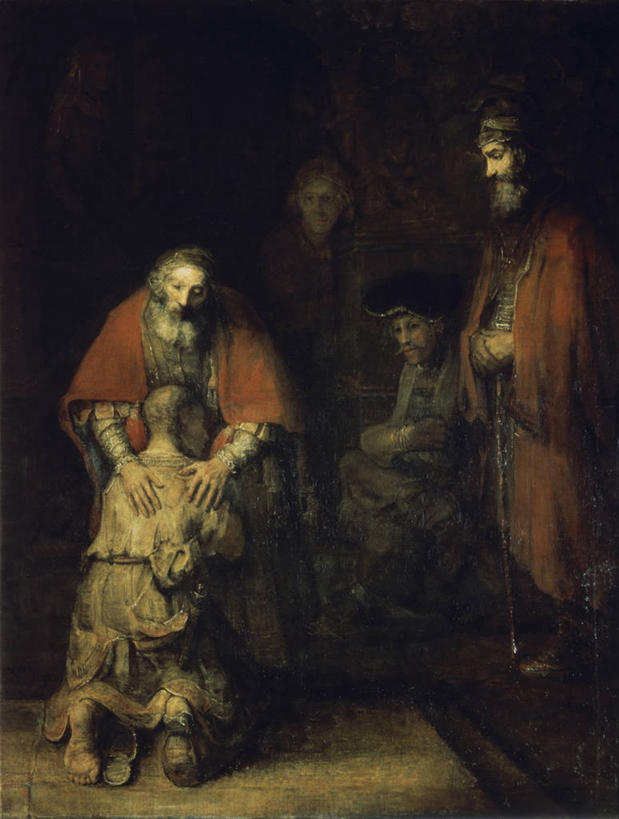 胡须,父亲,儿子,站,竖图,插画,室内,绘画,数码,科技,油画,五个人,阴影,神话,艺术,网络,长袍,文字,高光,几何,计算机图形,古典,合成,图画,拿着,文化,画,背面,工艺品,品味,人体,宗教,美术,电脑合成图,数码合成图,高雅,基督教,合成图,抵达,问候,漫画,巴洛克风格,写实,具体,具象,美学,伦勃朗,胡子,络腮胡,跪着,彩图,宽恕