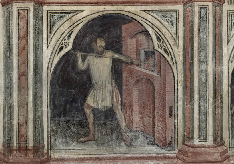 成年人,一个人,横图,插画,室内,白天,数码,科技,仅一个男性,准备,阴影,网络,烤炉,围裙,高光,几何,计算机图形,合成,图画,画,职业,电脑合成图,数码合成图,合成图,漫画,烘焙师,写实,具体,具象,美术工艺,彩图