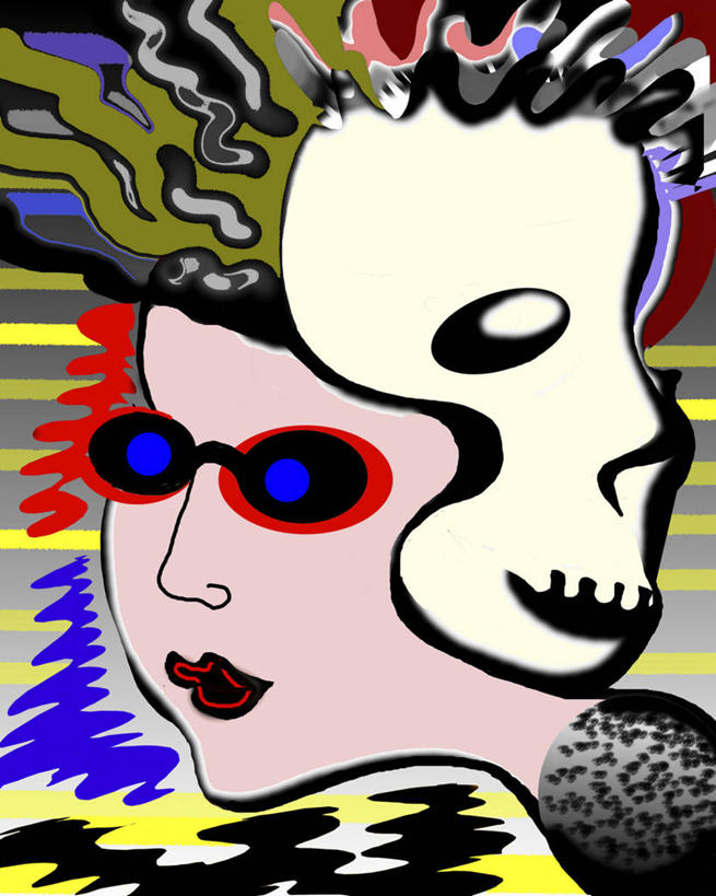 头发,两个人,竖图,插画,抽象,绘画,数码,科技,阴影,艺术,网络,人头骨,高光,几何,计算机图形,古典,合成,图画,文化,画,太阳镜,工艺品,品味,比较,人体,美术,电脑合成图,数码合成图,高雅,恐怖,合成图,反差,漫画,计算机制图,写实,具体,具象,美学,惊骇,美术工艺,彩图,精神疾病