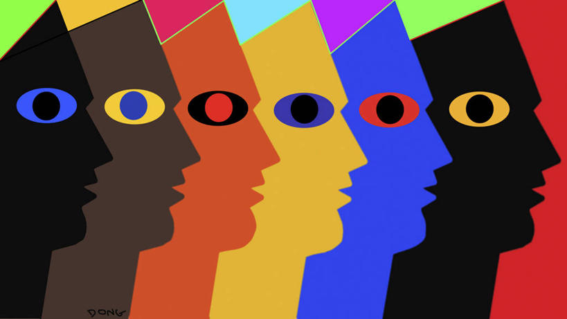 成年人,头,眼睛,人群,横图,插画,侧面,抽象,绘画,重复,复古,数码,科技,瞳孔,一排,阴影,红色背景,艺术,整齐,网络,高光,几何,计算机图形,古典,合成,图画,文化,画,排列,工艺品,品味,人体,眼部,多样,明亮,美术,电脑合成图,数码合成图,高雅,合成图,队列,身份,克隆,反差,漫画,计算机制图,写实,具体,具象,美学,想法,美术工艺,头部,眼,彩图