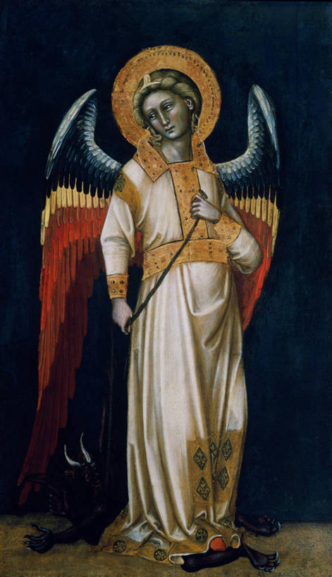 两个人,站,竖图,插画,室外,成功,数码,科技,光晕,天使,阴影,艺术,网络,高光,几何,计算机图形,合成,图画,画,绳子,宗教,电脑合成图,数码合成图,击败,基督教,合成图,恶魔,漫画,哥特式风格,写实,具体,具象,邪恶,美术工艺,彩图