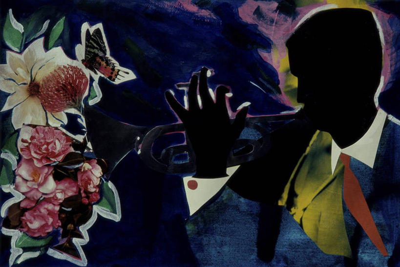 成年人,一个人,横图,插画,室内,数码,科技,蝴蝶,仅一个男性,表演,阴影,网络,管乐器,乐器,小号,高光,几何,计算机图形,音乐,合成,图画,拿着,表演者,画,花,插花,电脑合成图,数码合成图,合成图,音乐人,漫画,袖口,写实,具体,具象,技能,丙稀画,半身,彩图