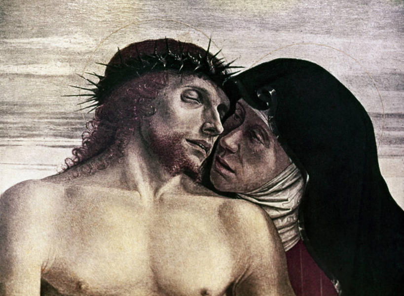 成年人,脸,头,脸颊,两个人,横图,插画,室外,特写,白天,正面,绘画,数码,科技,光晕,阴影,艺术,网络,高光,几何,计算机图形,古典,文艺复兴,合成,图画,文化,裸露,肩膀,相视,画,天空,工艺品,品味,面对面,宗教,对视,尸体,美术,死亡,电脑合成图,数码合成图,高雅,互视,基督,基督教,合成图,天主教,耶稣,裸,相对,漫画,圣玛丽,相看,救世主,写实,具体,具象,美学,悲哀,基利斯督,弥赛亚,默西亚,尸身,遗体,悲痛,灵性,男人,女人,头部,脸部,脸蛋,面部,彩图,损失,尸首,圣母怜子图