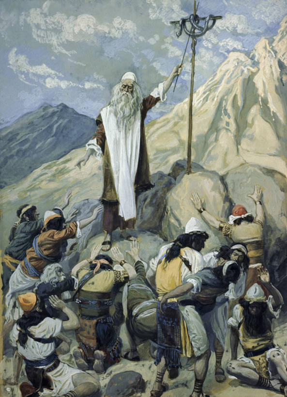 成年人,人群,竖图,插画,室外,白天,数码,科技,沙漠,阴影,网络,蛇,长袍,十字架,高光,几何,计算机图形,合成,图画,画,宗教,鞠躬,电脑合成图,数码合成图,基督教,合成图,漫画,恢复,青铜,写实,具体,具象,旧约,能力,岩石,彩图