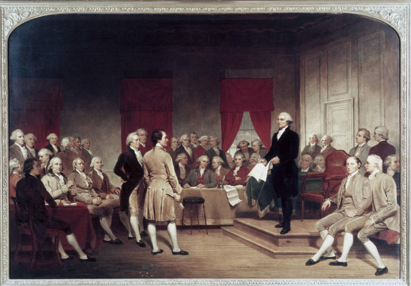 成年人,人群,观众,横图,插画,室内,白天,侧面,绘画,数码,科技,美国,阴影,艺术,网络,许多人,高光,几何,计算机图形,古典,合成,图画,历史,文化,画,讲台,工艺品,品味,演讲,一群人,指导,美术,电脑合成图,数码合成图,权威,高雅,总统,乔治.华盛顿,合成图,指挥台,政治,漫画,18世纪,乔治华盛顿,写实,具体,具象,美学,军事家,政治家,开国总统,美国总统,美术工艺,彩图,美国宪法