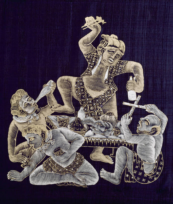 成年人,四个人,坐,竖图,插画,聚会,绘画,晚餐,数码,科技,桌子,表演,喝,阴影,蓝色背景,庆祝,艺术,网络,聚餐,酒类,高光,几何,计算机图形,古典,音乐,合成,图画,文化,饮食,画,酒,饮料,工艺品,品味,美术,电脑合成图,数码合成图,高雅,享乐,合成图,膳食,音乐人,漫画,恶心,泰国文化,写实,具体,具象,美学,呕吐,美术工艺,男人,女人,盘着腿坐,彩图,传统服装,舞蹈,反胃