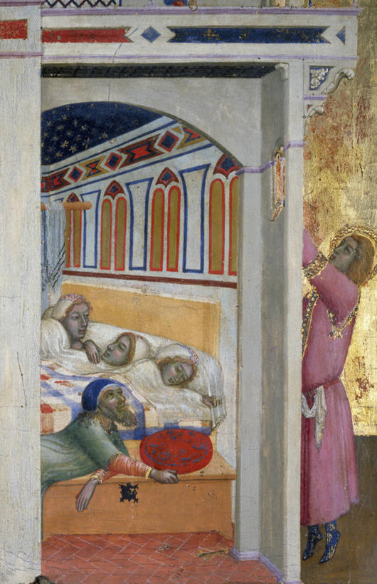 成年人,站,躺,举,竖图,插画,室内,白天,绘画,数码,科技,床,卧室,建筑,五个人,准备,阴影,睡衣,艺术,网络,高光,几何,计算机图形,古典,文艺复兴,合成,图画,历史,文化,画,工艺品,品味,托,人体,宗教,美术,电脑合成图,数码合成图,高雅,基督教,合成图,漫画,写实,具体,具象,美学,圣人,美术工艺,圣尼古拉斯,男人,女人,手臂,举起,举手,举着,向上举,向上伸,向上托,彩图