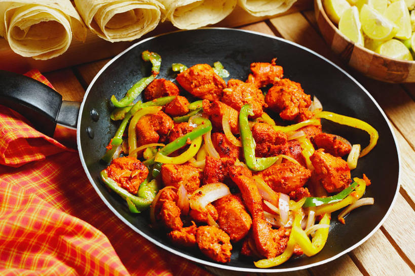 无人,横图,室内,白天,桌子,印度,蒸汽,肉,米,首都,热,饮食,餐巾,摄影,煎锅,膳食,清新,新德里,烹调,彩图,薄烤饼