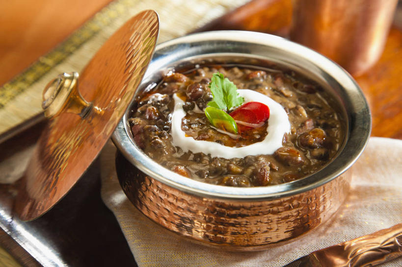 无人,横图,俯视,室内,特写,印度,盖子,首都,锅,饮食,餐巾,汤匙,摄影,创造力,酸奶油,膳食,清新,健康食物,印度文化,新德里,彩图,高角度拍摄,装饰菜