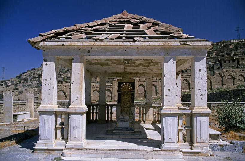 无人,横图,阿富汗,亚洲,地形,佛,摄影,宗教,洞穴,佛教,中东,中亚,国家野生动物保护区,巴米扬大佛,彩图