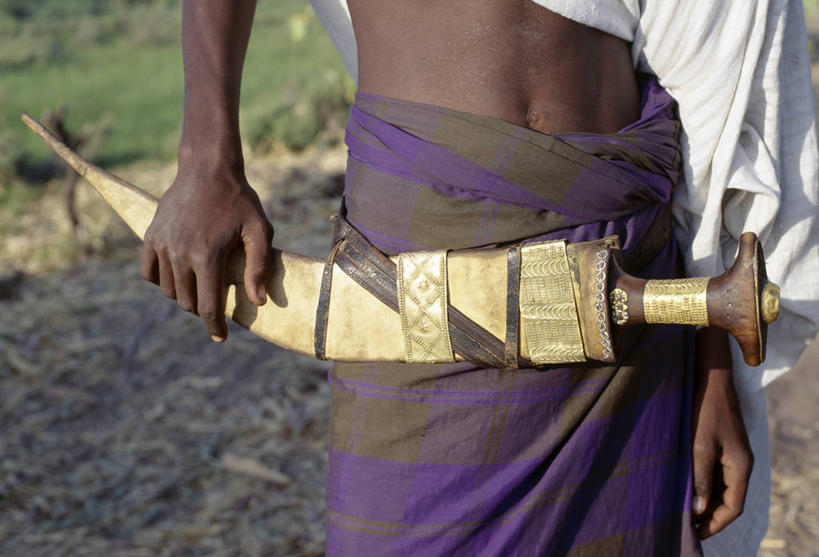 成年人,一个人,横图,非洲,仅一个男性,刀,武器,摄影,非洲文化,男人,非洲人,彩图,传统服装,匕首,传统文化