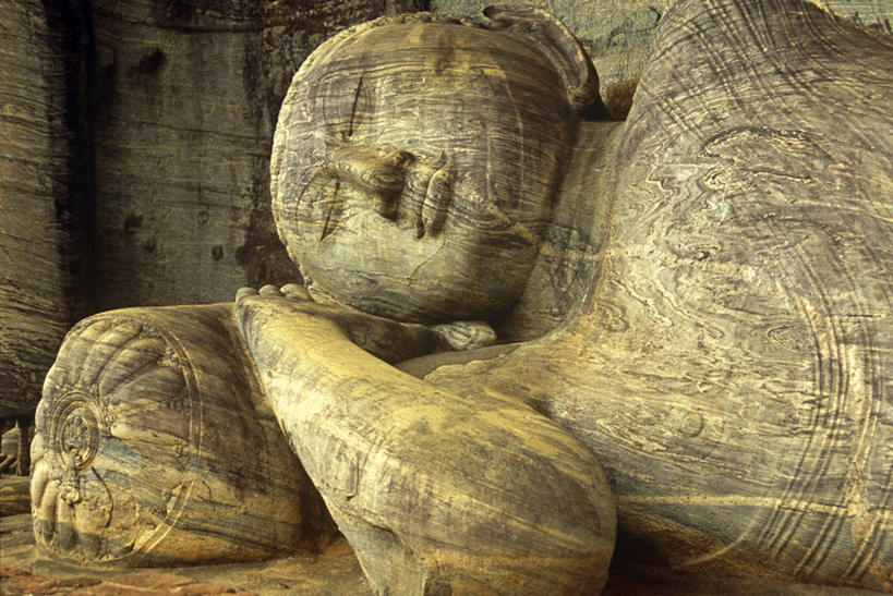 无人,躺,横图,斯里兰卡,亚洲,装饰,雕像,佛,摄影,宗教,洞穴,佛教,肌理,波隆纳鲁沃,印度次大陆,卧着,睡觉,躺着,卧,彩图,旅行