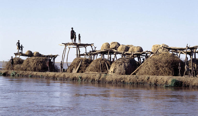 无人,农场,横图,室外,河流,水,非洲,埃塞俄比亚,房屋,乡村,摄影,住房,谷仓,彩图,水灾