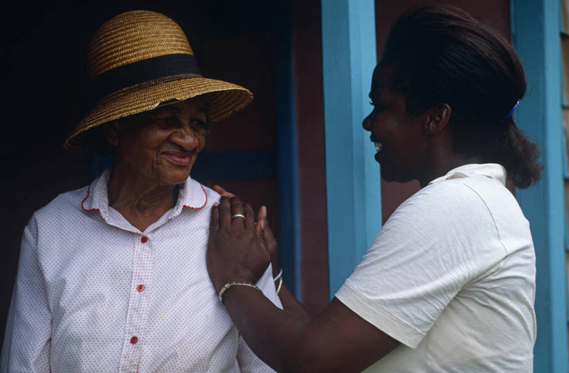 成年人,两个人,家庭,祖母,横图,旅游,度假,快乐,岛,放松,摄影,热带气候,西印度群岛,女人,女性,孙女,彩图,旅行