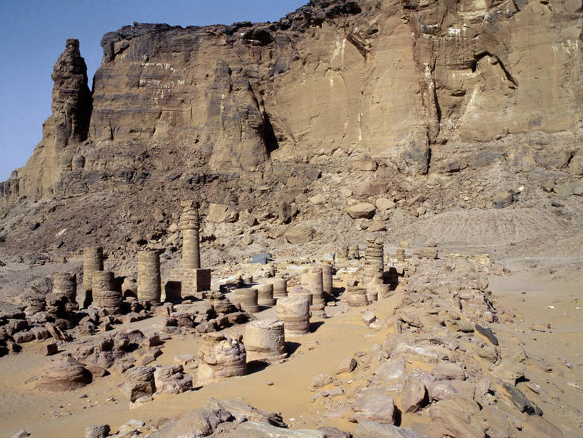 无人,横图,苏丹,柱子,废墟,地标建筑,摄影,中东,埃及文化,撒哈拉沙漠,彩图,阿蒙神