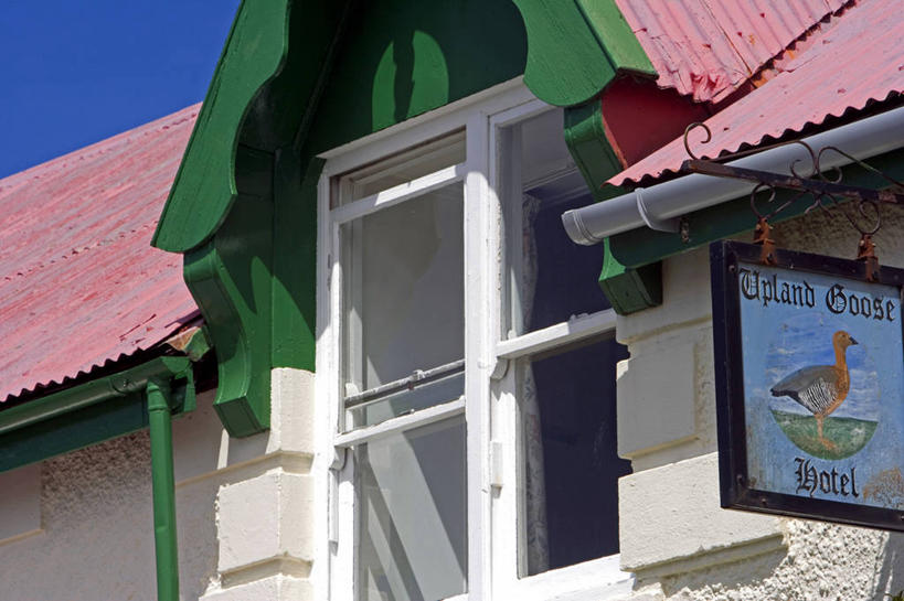 无人,横图,旅游,窗户,酒店,标志,粉色,绿色,摄影,福克兰群岛,彩图,旅行