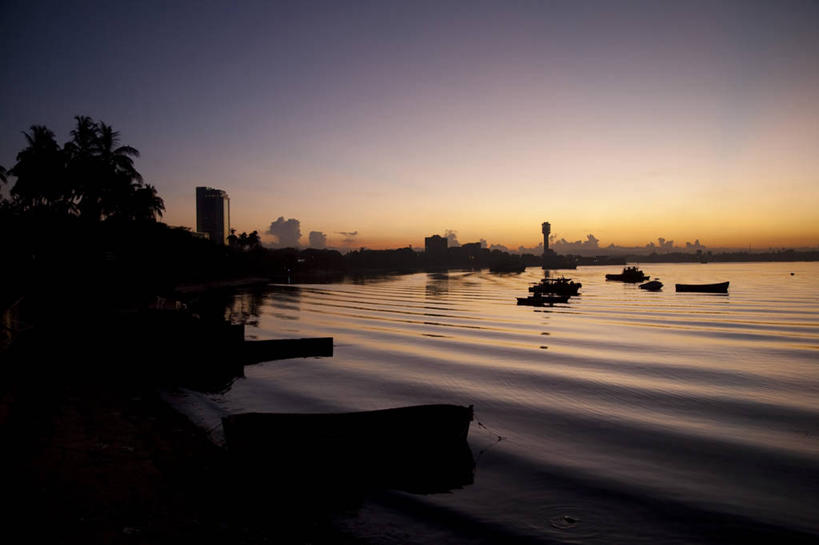 无人,横图,室外,日出,城市,船,非洲,坦桑尼亚,摄影,早晨,剪影,潮汐,彩图,旅行,达累斯萨拉姆