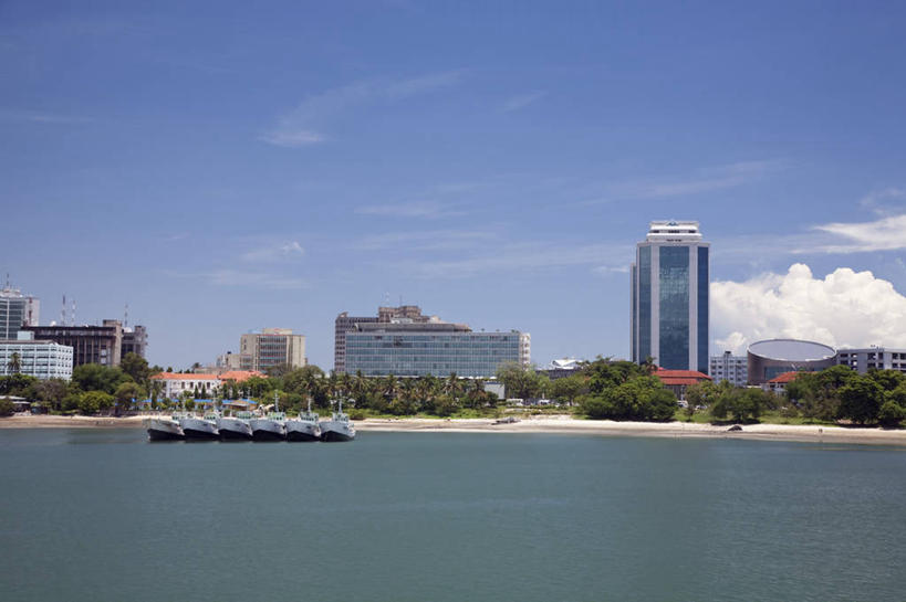 无人,横图,室外,海洋,城市,摩天大楼,船,非洲,坦桑尼亚,摄影,海滩,彩图,旅行,达累斯萨拉姆,柱头