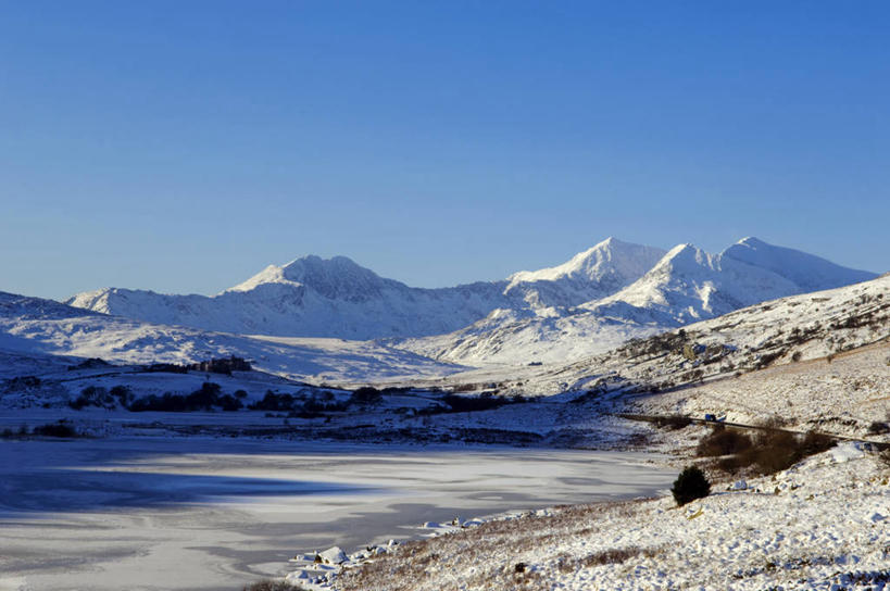 无人,横图,室外,雪,英国,欧洲,地形,冬天,摄影,威尔士,英国文化,彩图,旅行,斯诺登峰,北威尔士