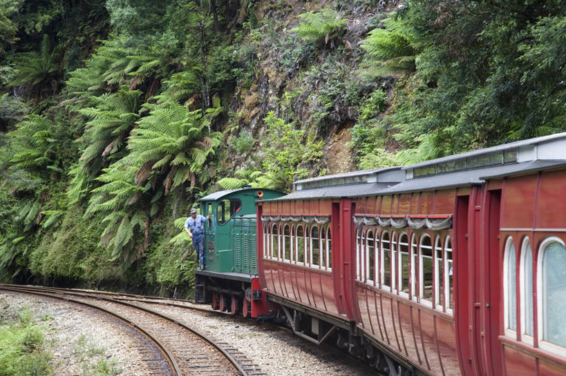 无人,横图,室外,采矿业,路,铁路,火车,澳大利亚,轨道,交通,铁轨,历史,运输,摄影,修复,机车,塔斯马尼亚,蒸汽机车,彩图,传统文化,雨林
