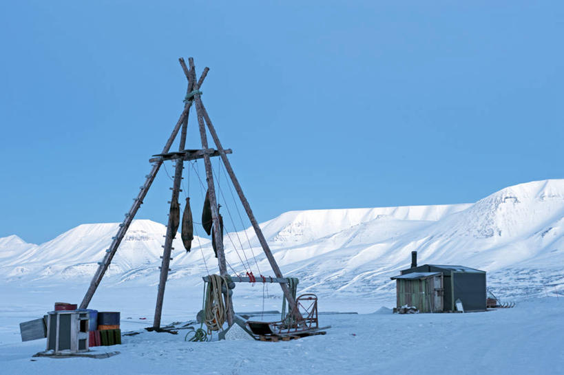 无人,横图,室外,北极,山,雪,车站,海豹,挪威,欧洲,药,冰,冬天,蓝色,寒冷,摄影,斯堪的纳维亚,陷阱,斯堪狄纳维亚半岛,斯瓦尔巴德群岛,烘干,彩图,旅行