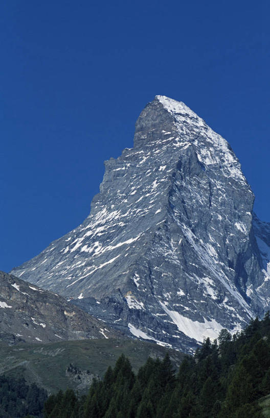 无人,竖图,室外,山,山脉,雪,雪山,日光,瑞士,欧洲,阿尔卑斯山,地形,山顶,蓝色,风景,天空,自然,摄影,图标,中欧,瓦莱斯州,策尔马特,马特洪峰,彩图,罢工,山景城