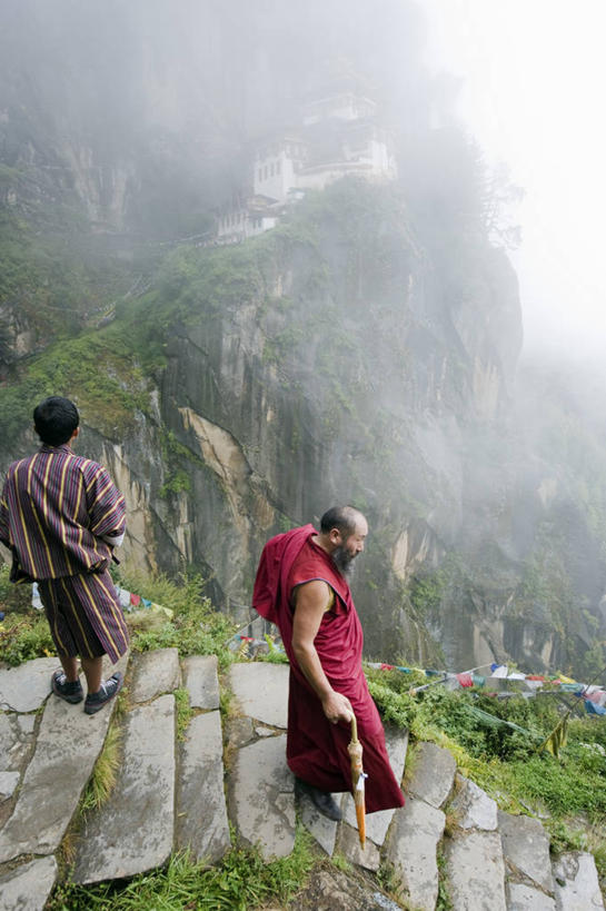 无人,横图,室外,白天,旅游,雨,建筑,不丹,亚洲,墙,摄影,要塞,巴罗,僧侣,彩图,旅行,传统文化