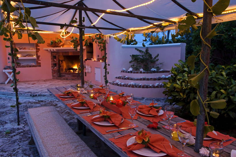 无人,竖图,室外,吃饭,晚餐,海洋,岛,食品,浪漫,黄昏,摄影,华贵,彩图,巴哈马群岛