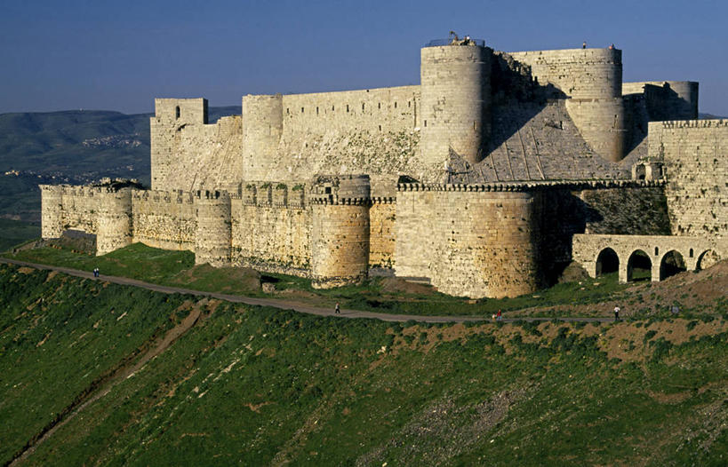 无人,横图,山,建筑,叙利亚,城堡,摄影,要塞,彩图