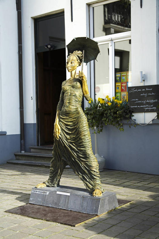 无人,竖图,雕塑,比利时,欧洲,艺术,雕像,伞,现代,摄影,手艺,布鲁日,美术工艺,彩图