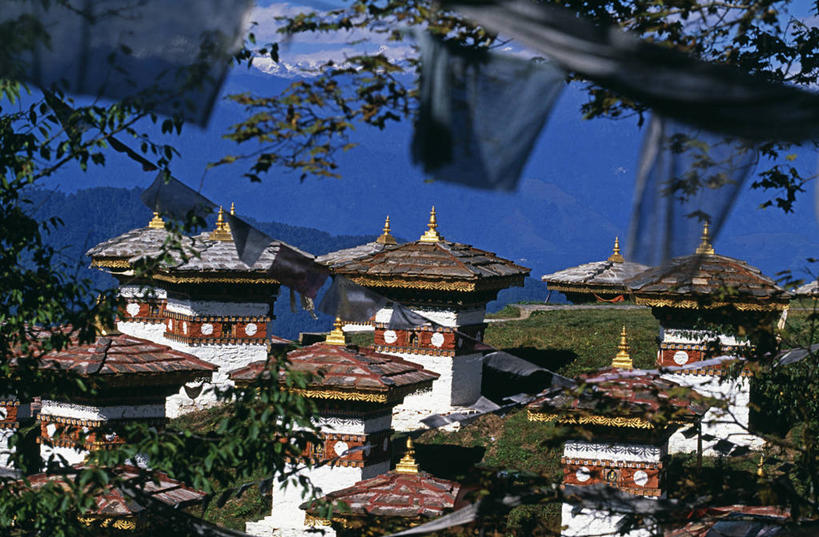 无人,横图,室外,不丹,亚洲,传递,地形,经幡,佛塔,风景,祈祷,摄影,宗教,佛教,宗教建筑,朝圣节,喜马拉雅山脉,灵性,彩图,传统文化