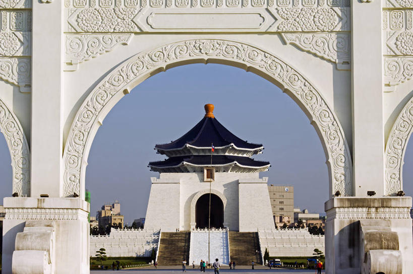 无人,横图,室外,建筑,台湾,首都,白色,摄影,纪念,留念,中正纪念堂,怀念,台北,彩图