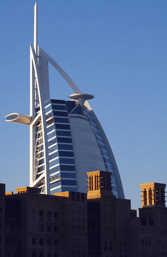 无人,竖图,室外,白天,度假,建筑,酒店,塔,摄影,华贵,反差,阿拉伯联合酋长国,迪拜,波斯湾,休闲活动,彩图,帆船酒店