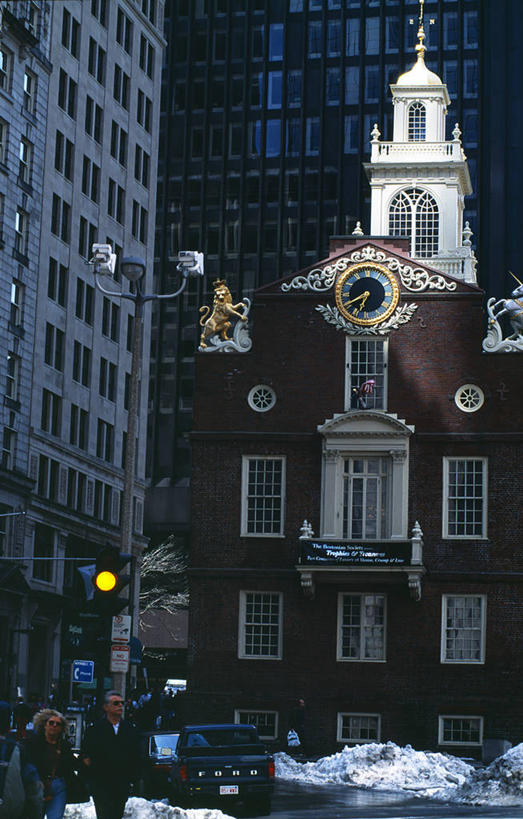 横图,室外,旅游,雪,美国,行人,游客,游人,冬天,路人,旅客,摄影,波士顿,马萨诸塞,过客,彩图