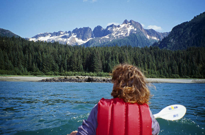 皮划艇,无人,横图,室外,锻炼,度假,快乐,旅途,运动,日落,美国,自然,黄昏,摄影,桨,冰河湾国家公园,冒险,彩图,皮船