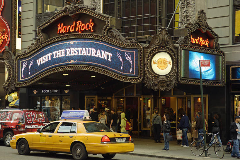 横图,城市,霓虹灯,出租车,汽车,纽约,美国,曼哈顿,车,黄色,地标建筑,交通工具,轿车,摄影,载具,的士,计程车,曼哈顿时代广场,彩图,餐馆,咖啡馆