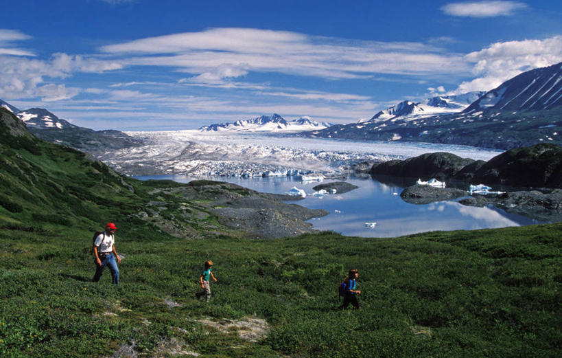 家庭,横图,室外,旅游,度假,美国,行人,游客,游人,娱乐,路人,旅客,夏天,享受,休闲,放松,摄影,北美,北美洲,美洲,冰河,阿拉斯加,阿拉斯加州,北亚美利加洲,亚美利加洲,最后的边疆,午夜阳光之地,过客,基奈半岛,步行,彩图,美利坚合众国,基奈