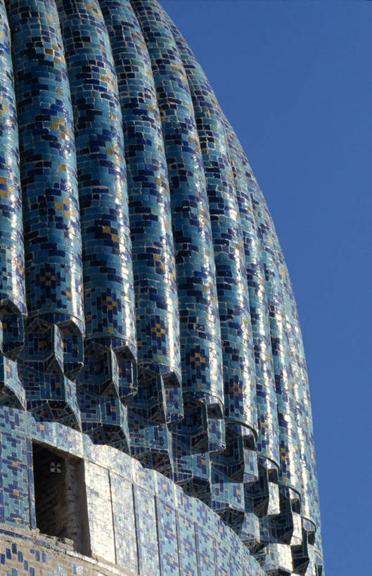 肋骨,无人,竖图,建筑,乌兹别克斯坦,亚洲,花纹,装饰,瓷砖,图案,蓝色,摄影,伊斯兰教,中亚,圆顶建筑,宗教建筑,清真寺,丝绸之路,式样,彩图