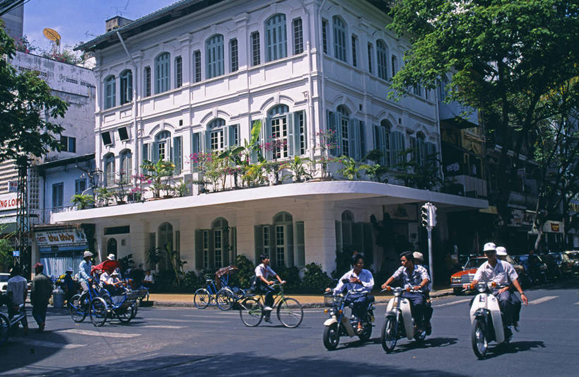 横图,室外,城市,酒店,自行车,越南,车,脚踏车,骑,交通工具,骑车,摄影,东南亚,载具,法国文化,胡志明市,印度支那,彩图