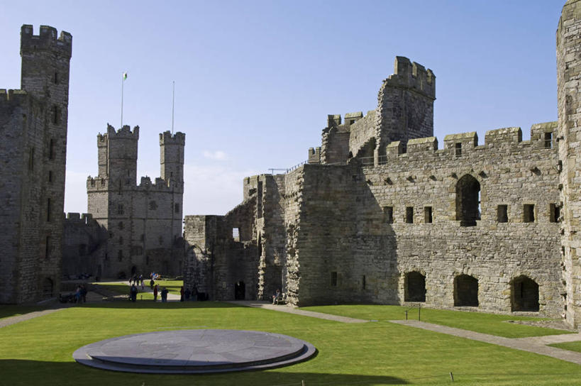 无人,横图,旅游,建筑,英国,城堡,围墙,塔,地标建筑,摄影,保护,要塞,威尔士,格温内思郡,彩图,旅行,联合国教科文组织,北威尔士