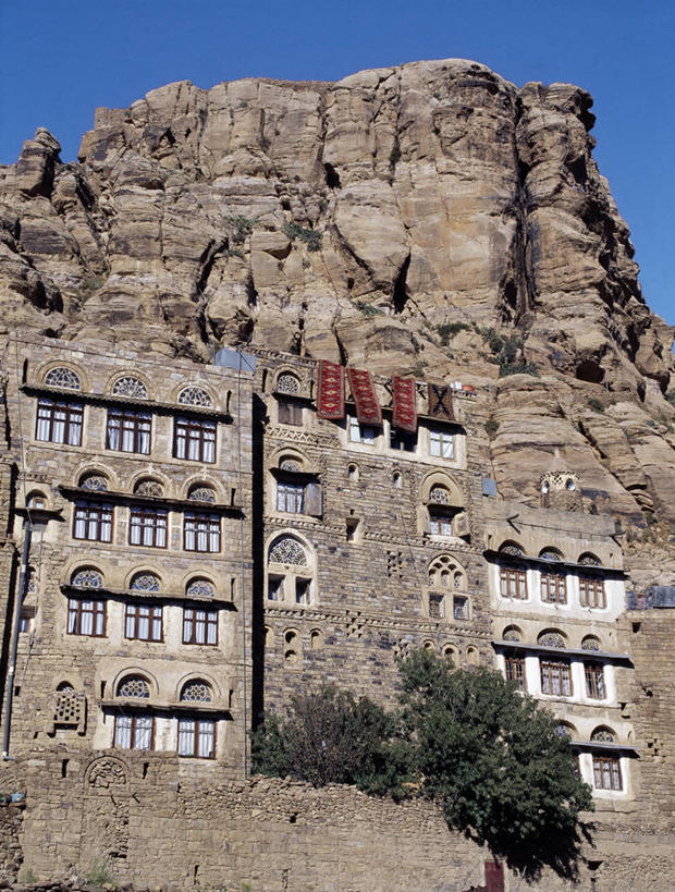 无人,横图,山,山脉,窗户,建筑,摩天大楼,也门,房屋,悬崖,拱门,摄影,建筑材料,设计,石块,彩图