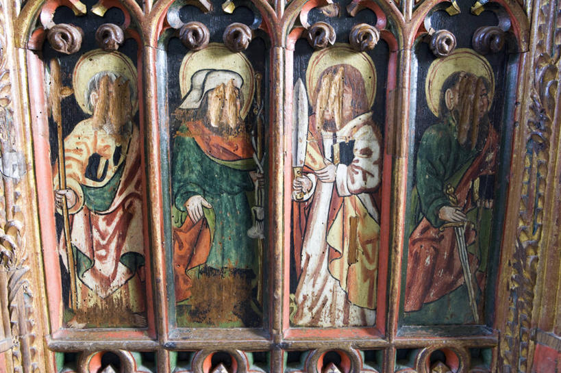 无人,教堂,竖图,室内,英国,艺术,木制,艺术品,中世纪,历史,英格兰,摄影,宗教,基督教,作画,手艺,圣人,美术工艺,彩图,西南英格兰,殉道者