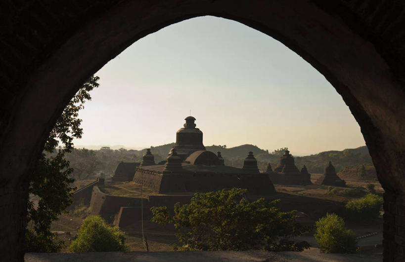 无人,寺庙,横图,缅甸,亚洲,锥子,拱门,历史,佛塔,摄影,宗教,东南亚,佛教,彩图