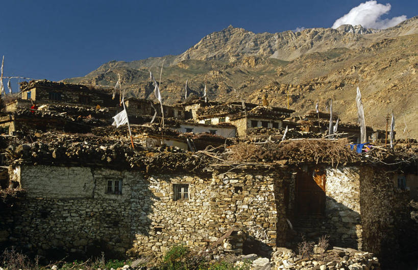 无人,家,横图,室外,建筑,印度,亚洲,房屋,乡村,摄影,住房,西藏自治区,喜马拉雅山脉,喜马偕尔邦,彩图