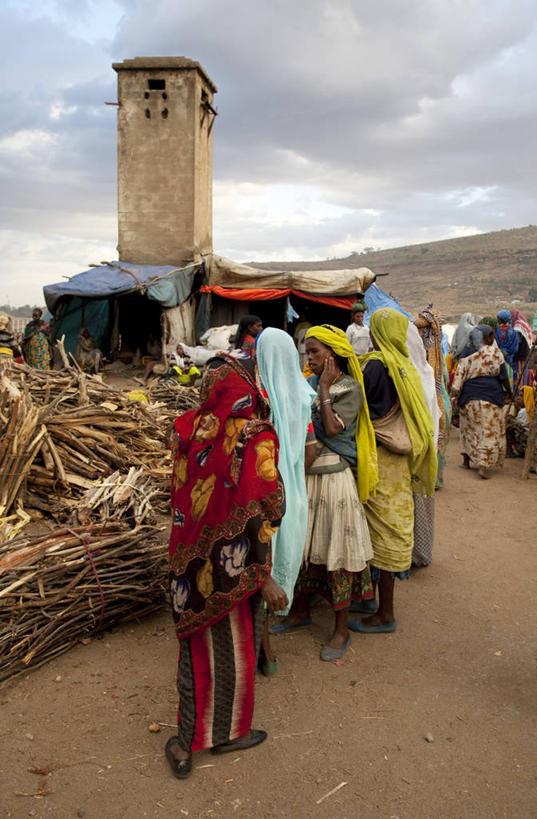 成年人,竖图,购物,街道,非洲,埃塞俄比亚,木制,塔,市场,货摊,地标建筑,颜色,摄影,明亮,伊斯兰教,购买,贩卖,女人,彩图,柴火,联合国教科文组织